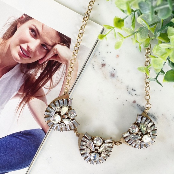 "Tenley" Necklace || Clear Crystal Statement - Picture 2 of 13